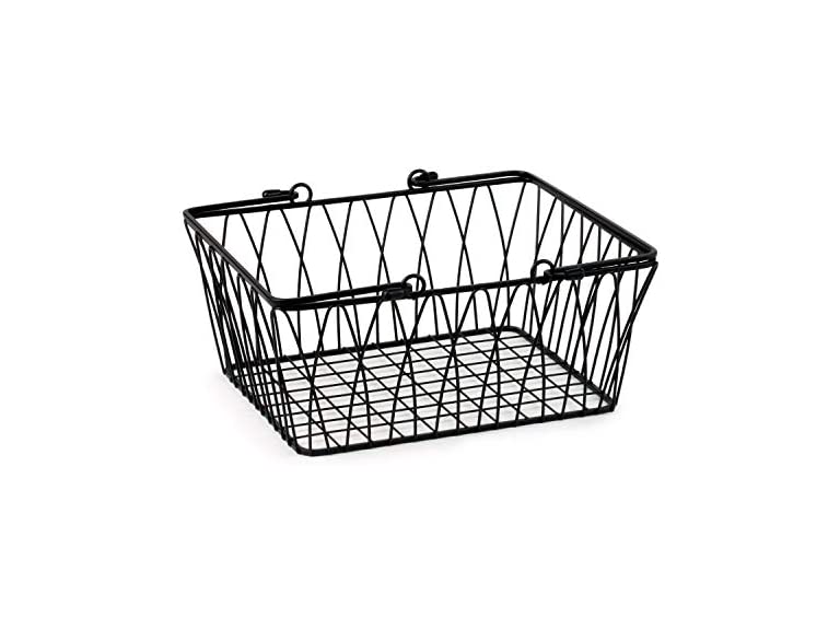 Spectrum Black Wire Basket with Handle