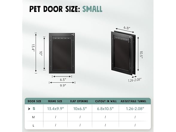 Aluminum 3-Flap Insulated Cat Door