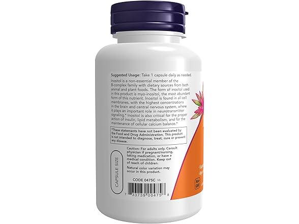 NOW Inositol 500mg, 100ct