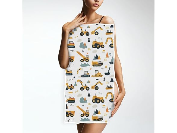 Vdsrup Cute Truck Tractor Cars Hand Towels
