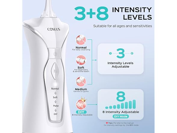 COSLUS W1644 Water Dental Flosser Pick for Teeth