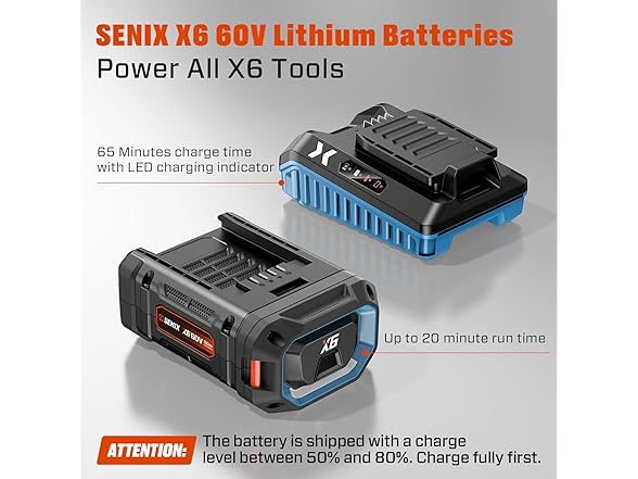 SENIX X6 60V 16" Weed Wacker
