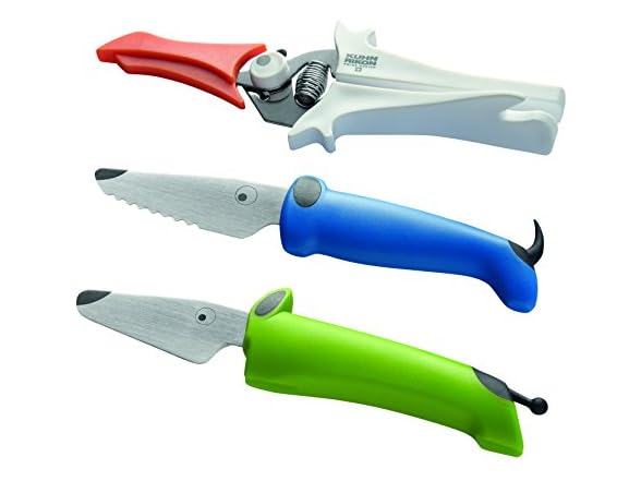 Kuhn Rikon Kinderkitchen® Kids Chef Knife Set With Scissors, 3 Pieces