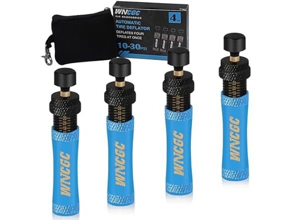 4 Pcs Adjustable Tire Deflator Kit