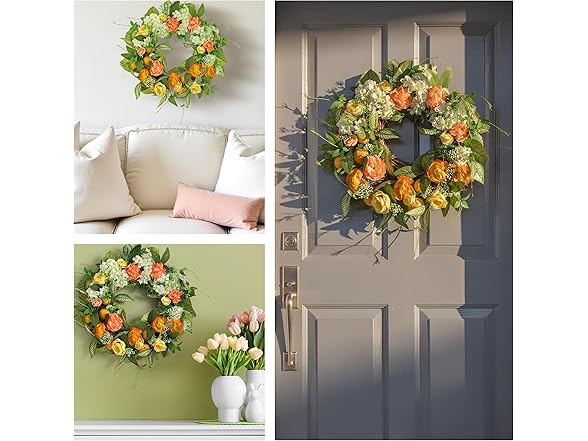 National Tree Company 24" Artificial Wreath with Lemons