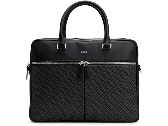  BOSS Zair Leather Brief Case