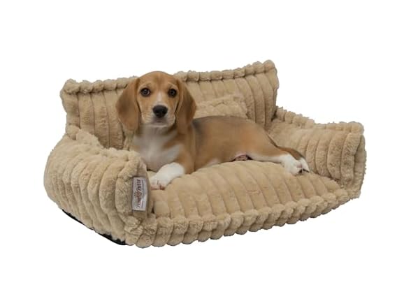 Paws & Purrs Grooved Pet Bed for Small to Medium Dogs