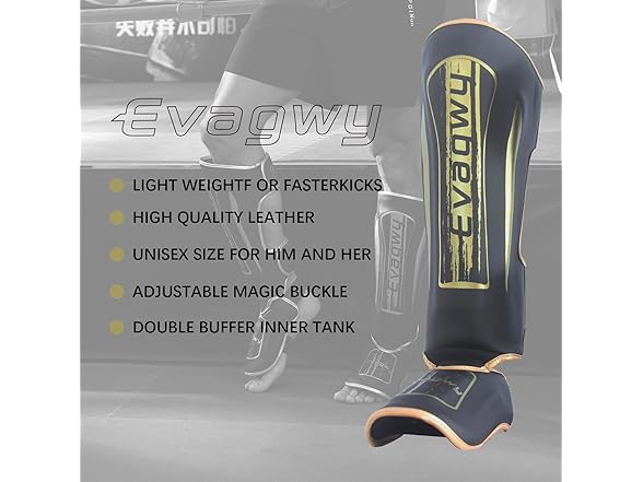 Evagwy MMA Martial Arts Shin Guards (L)