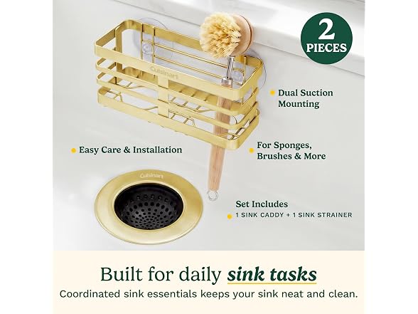 Cuisinart Sink Drain Strainer and Sponge Holder