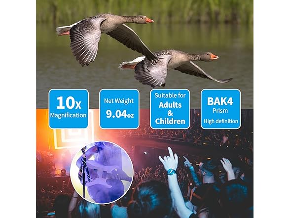 ODLUHAO 10x25 HD Powerful Binoculars
