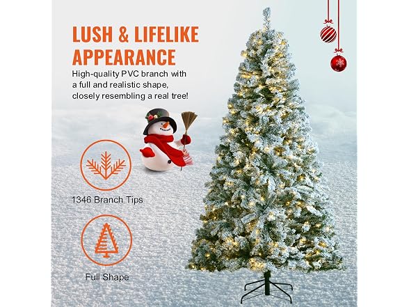 VEVOR Christmas Tree, 7.5ft Prelit