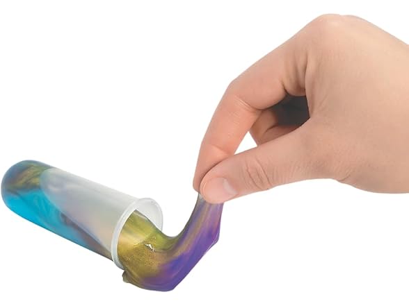 Assorted Metallic Rainbow Slime Test Tubes 6 Sets