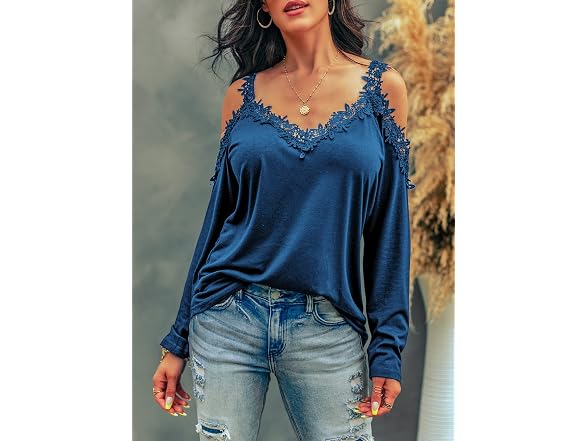 Dokotoo Women (XL) Sexy Cold Shoulder Out Pullover