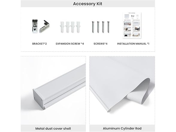 Melodieux 100% Blackout Cordless Free-Stop Roller Shade