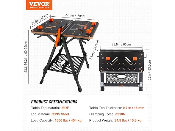 VEVOR Convertible Workstation