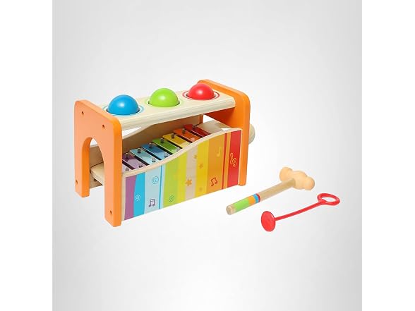 Hape Pound & Tap Bench with Slide Out Xylophone