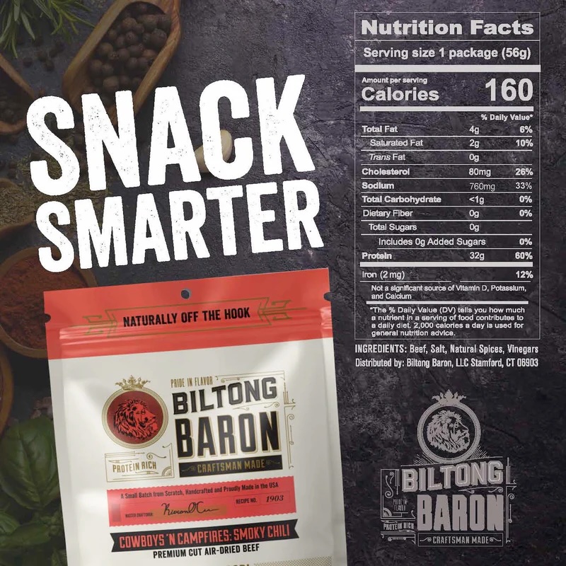 (6pk) Biltong Baron Premium Air-dried Beef Best Sellers - Gallery 19