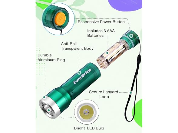 EverBrite Transparent plastic flashlight