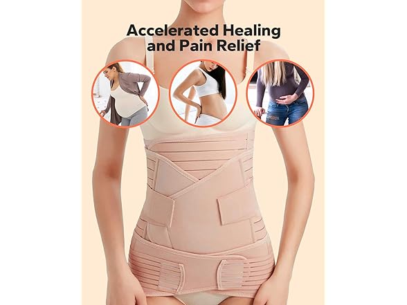 ShaperSwan 3 in 1 Postpartum Belly Band (Beige)