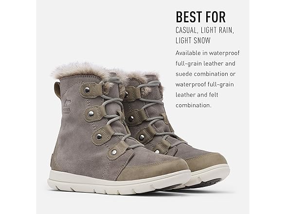 Sorel Womens Leather and Suede Snow Boot