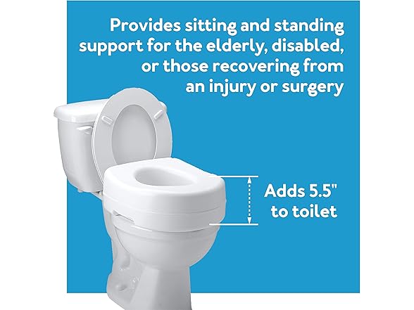 Carex Toilet Seat Riser, 5.5 Inch