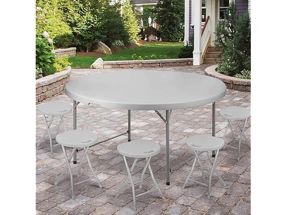MoNiBloom 5.5Ft Round Folding Table