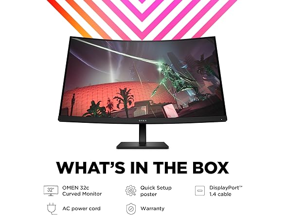 HP OMEN 31.5" QHD IPS 165Hz Curved Gaming Monitor