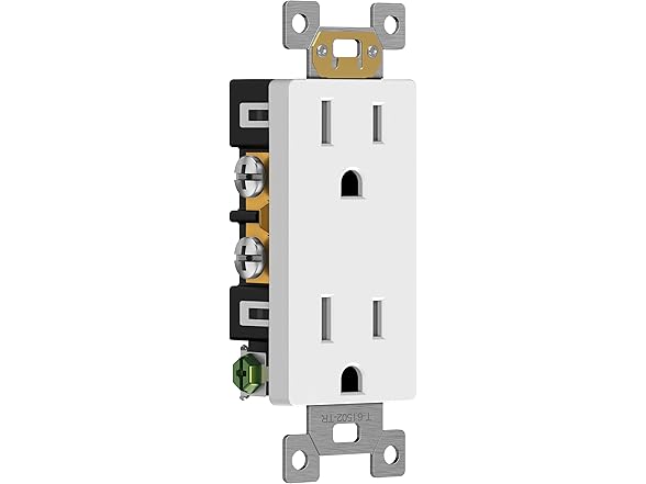 ENERLITES White Decorator Receptacle