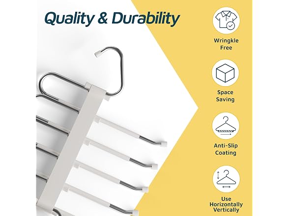 Lifemaster Space Saving Pants Hangers 1 Pack