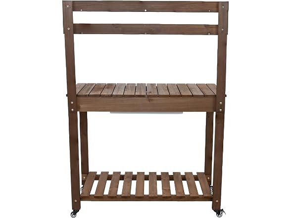 Sunnydaze Decor IEO-2361 Potting Bench w/ Sink Brown