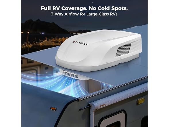 CAMPLUX 15K BTU RV Air Conditioner with Heat Pump