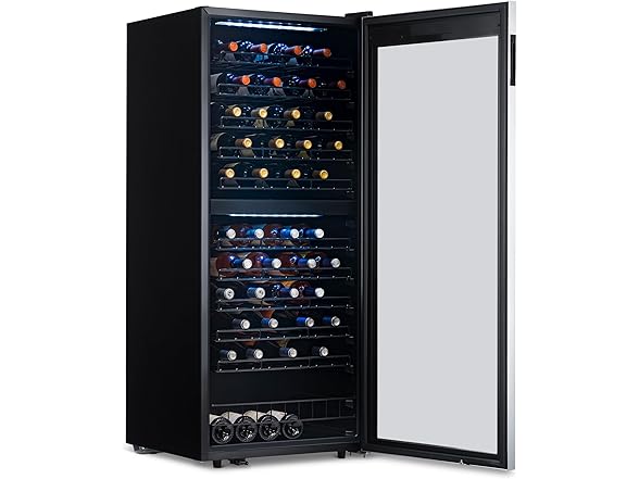 NewAir Freestanding Dual Zone Wine Fridge - 98 Bottle