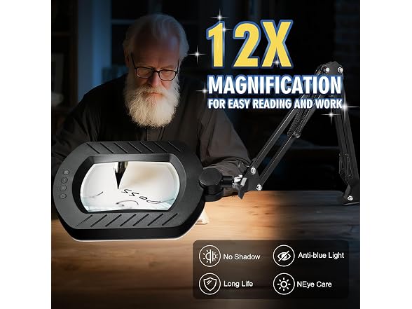 12X Square Magnifying Glass