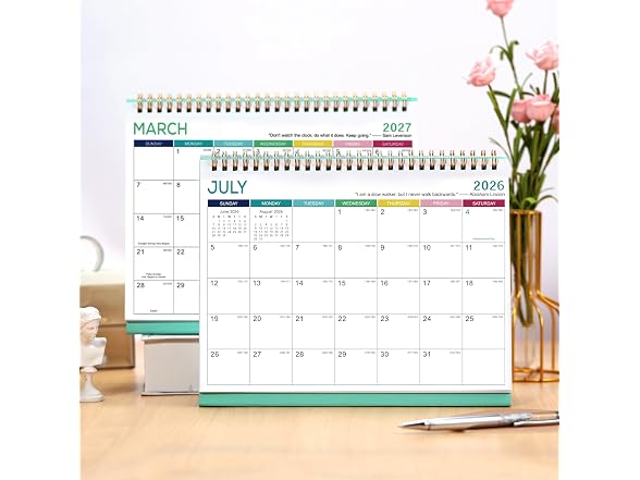Lemome Home 2026-2027 Desk Calendar