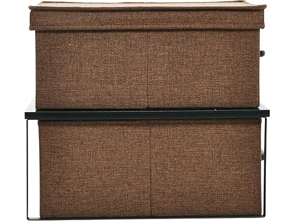 Household Essentials Stacking Storage Boxes with Laminate Top