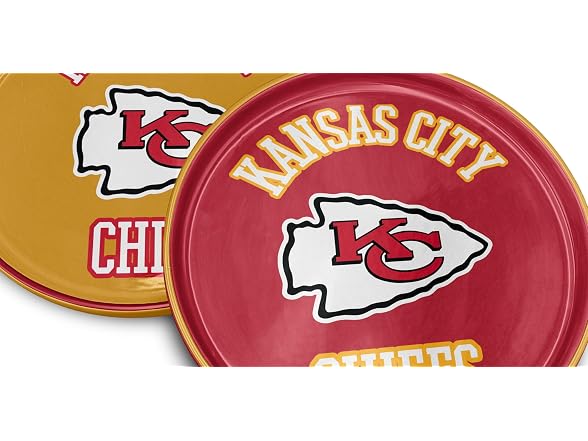 NFL Kansas City Chiefs Home and Away 2 Pack Round Serving Plates
