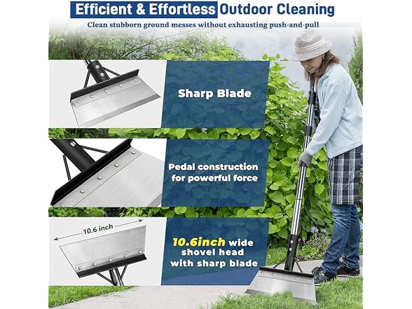 Generic GAR-76 Heavy Duty Ice Scraper & Garden Edger