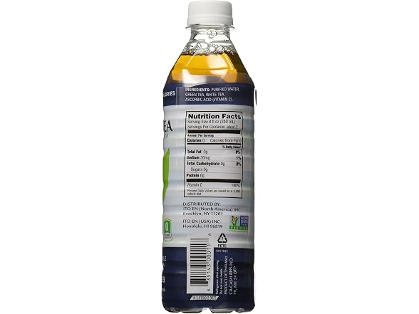 12PK Teas' Tea Unsweetened Green + White, 16.9 oz