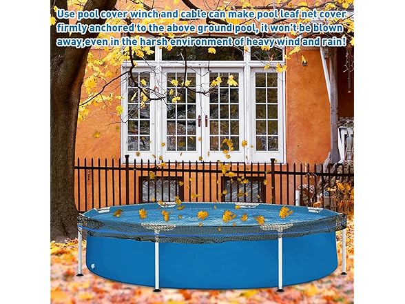 Feoang 18 Feet Round Leaf Net Pool Cover