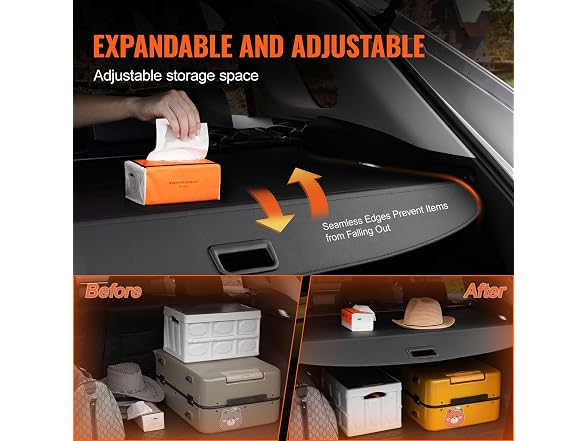 Retractable Cargo Cover for Toyota, Upgraded