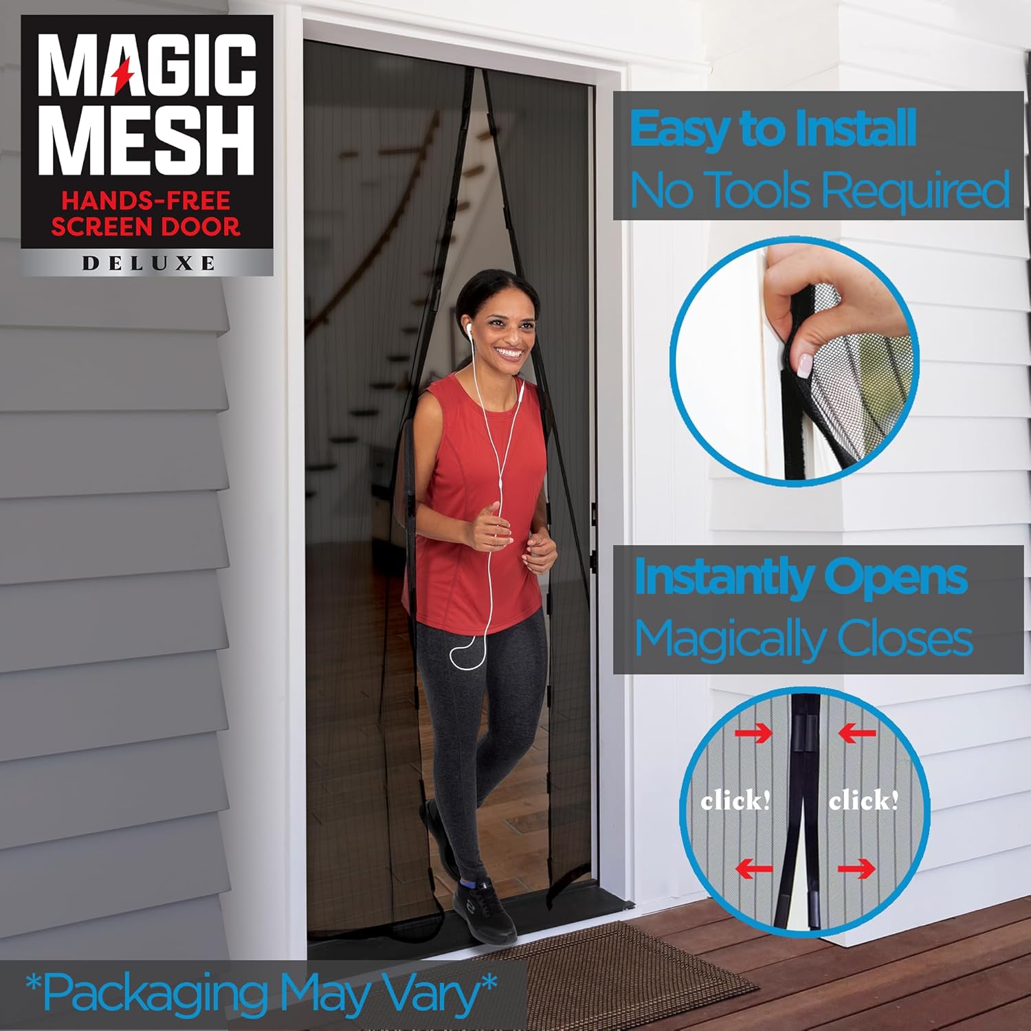 Magic Mesh Deluxe, Black | Magnetic Screen Door - Gallery 12