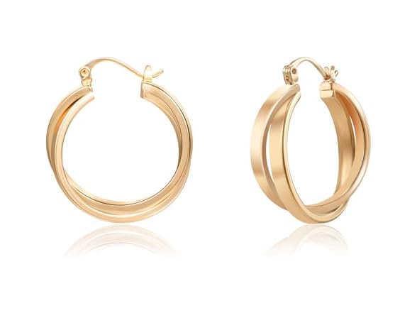 Vita Chunky Hoop Earrings Women 14k Plated