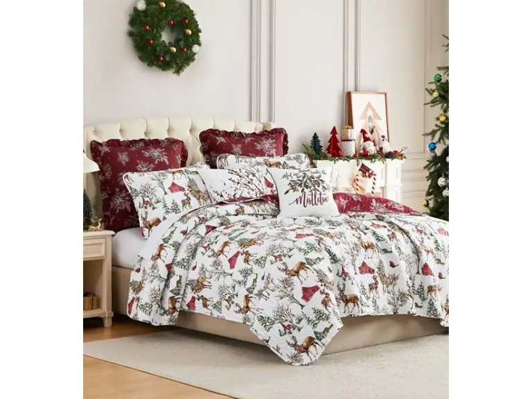Southshore Fine Linens MF-7PC-COM-WHTCHR-Q Full / Que