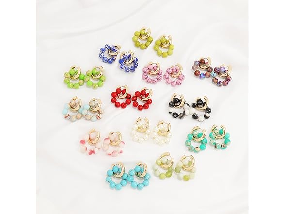 HJO Pearl Beaded Earrings Zebra