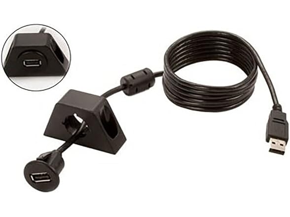 PAC 6ft USB Extension cable with dash bracket