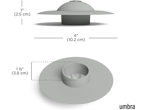 Umbra Flex Drain Stop/Hair Catcher, Grey