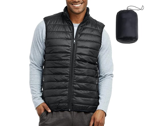 2Pk Asst Mens Packable Midweight Vest (XS-2XL)
