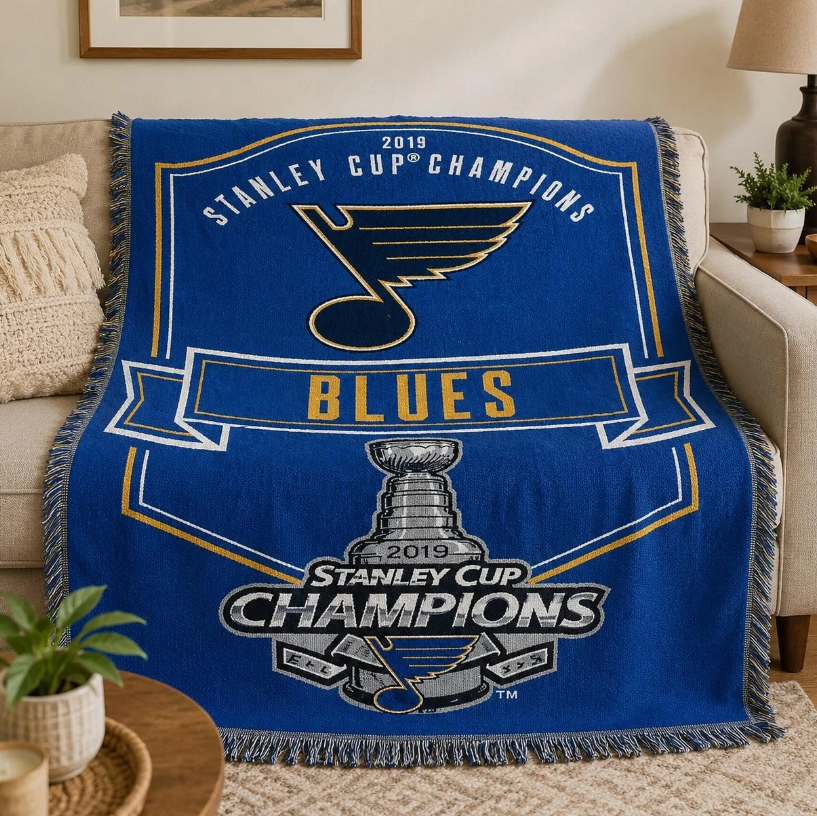 St Louis Blues 2019 Stanley Cup Blanket - Gallery 6