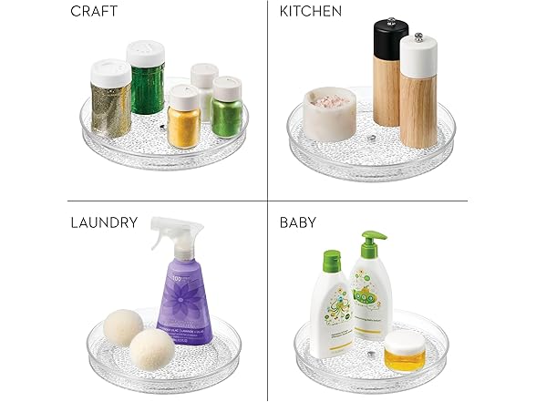 iDesign Lazy Susan Clear 9in