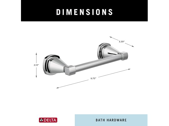 Delta Pivoting Toilet Paper Holder | Polished Chrome